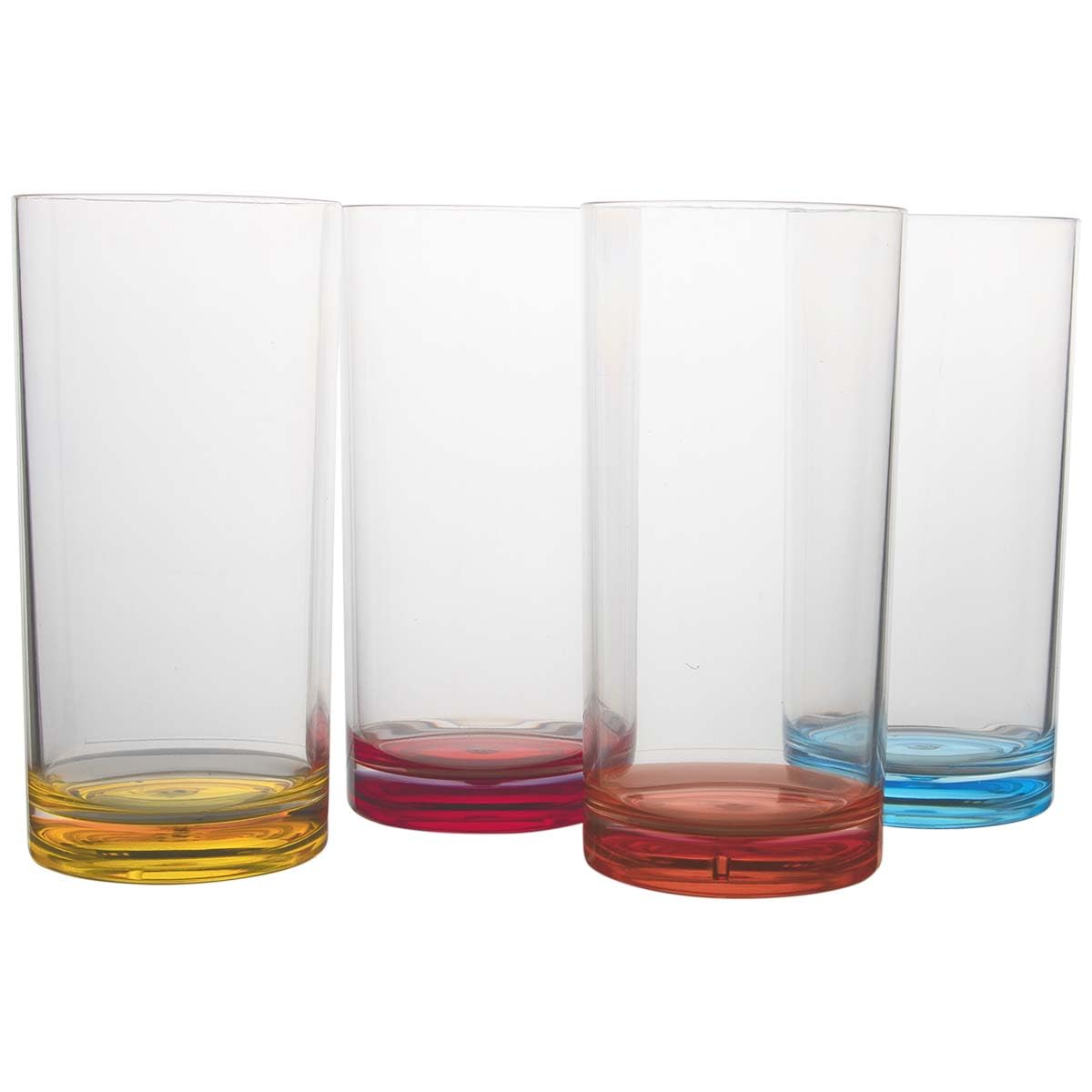 GX COL Vaso largo Arco Iris 4 uds