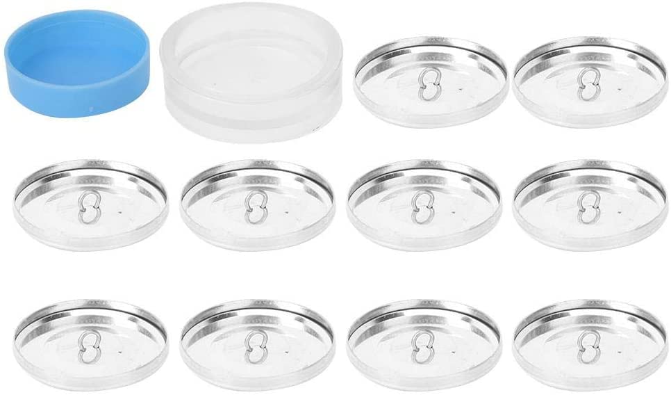 Buttons to Cover Round Button Base Cover Buttons Kit Self Cover Buttons with Flat Backs DIY Handmade Crafts Buckle Making Tools(40mm)