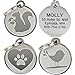GoTags Playful, Custom Engraved Pet ID Tags, Solid Stainless Steel, Personalized Dog and Cat Pet ID with up to 4 Lines of Text, Cute, Durable and Long-Lasting