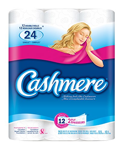 Cashmere Double Roll Bathroom Tissue, 2-ply, 253 Sheets per Roll - 12 Rolls