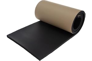 DUPDMKIN Neoprene Fabric Rubber Sheet Versatile Adhesive Foam Padding Ideal for DIY Projects, Gaskets, Soundproofing, Crafts (1/2" Thick × 12" Wide × 54" Long)