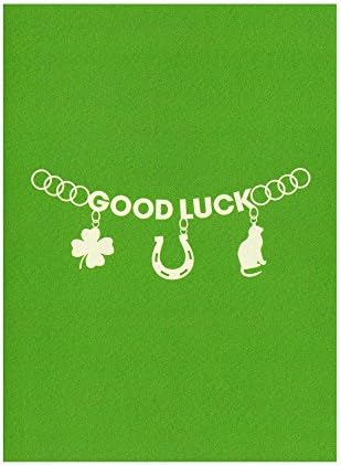 Good Luck Charms Greeting Card - Clover, Black Cat, Horse Shoe, Exams, New Jo...