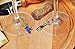 Cork & Leaf Wine Glass Charms, Drink Markers - Set of 6 with Sateen Storage Bag
