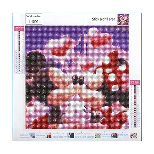 Diamond Painting Kits for Adults 5D DIY Full Drill Crystal Rhinestone Embroidery Cross Stitch Arts Craft Canvas Wall Decor Two Cute Mice(11.8inX11.8in)
