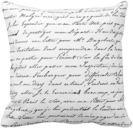 Paris French Script Chic Handwriting Pillow Case 18" * 18"