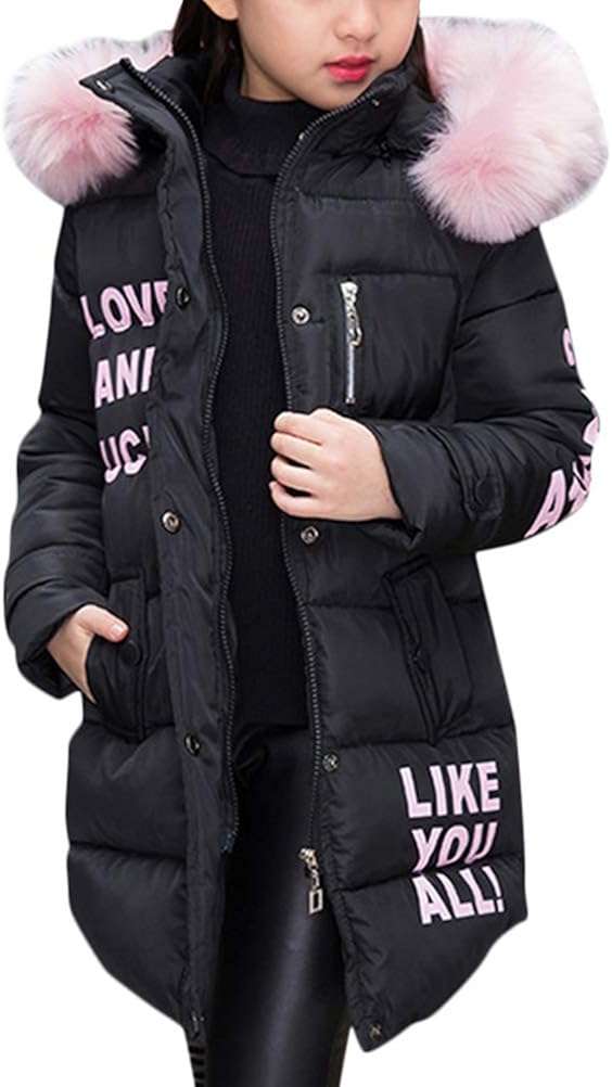 Manteau Enfant Hiver Longue Parka Doudoune à Capuche - Rembourrage épais, Coupe-vent - Pour Fille Et Garçon
