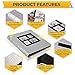 Parah Life Premium 500 Photo Family Wedding Anniversary Baby Vacation Album Sewn Bonded Leather Book Bound Multi Directional 500 4x6 Photos 5 Per Page Large Capacity Deluxe Customizable (Silver)