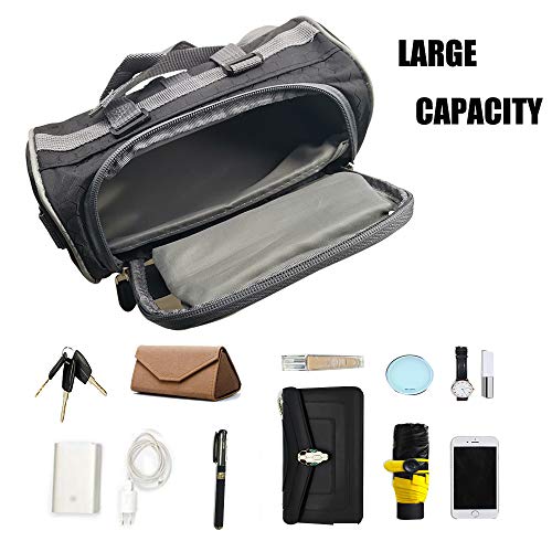 image for ZUKKA Bike Handlebar Bag,Adjustable and Removable Shoulder Strap Water