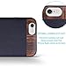 iATO Black Saffiano Leather & Rose Wood Phone Case - 6s Plus / 6 Plus