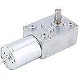 DC 12V High Turbo Worm Geared Motor with 4mm Shaft for Boat, Car, Fan, Home Appliance (10 RPM)