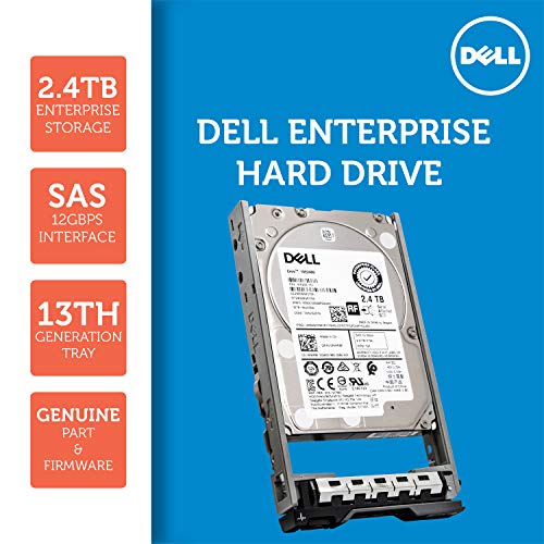 dell 400-auqx 2.4tb 10k sas unidad de disco duro empresarial poweredge de 2,5 pulgadas en paquete de bandeja 13g con destornillador compatible compatible con 400-avbx w9mnk r720 r730 r630