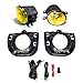 iJDMTOY Complete Set JDM Yellow Lens Fog Lights Foglamps w/ H11 Halogen Bulbs, Garnish Bezel Covers, Wiring On/Off Switch Compatible With 2014-2016 Scion tC