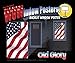 WOWindow Posters Patriotic Old Glory Memorial Labor Veterans Election USA Flag Window Decoration Includes one 34.5