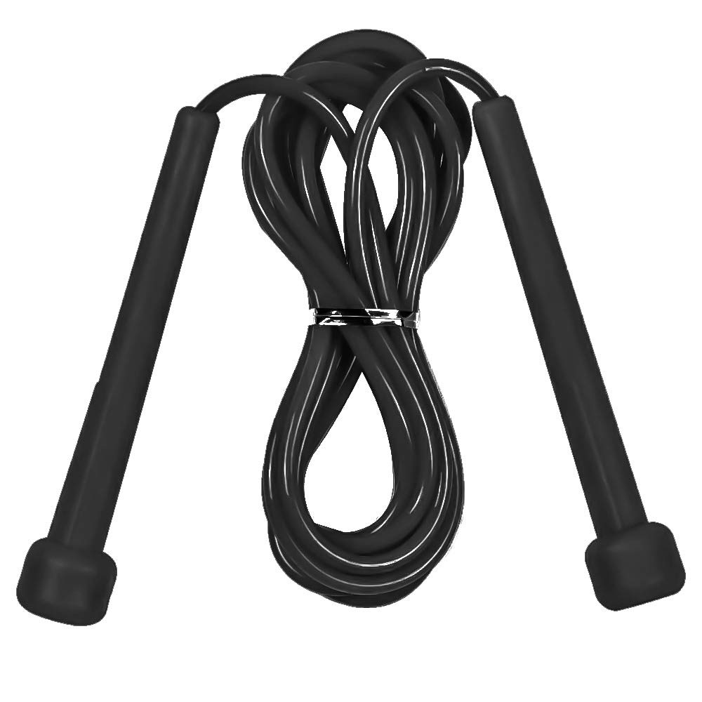 V.Sports Skipping Rope Nylon Jumping Speed Exercise Handle Boxing Fitness Training Adults 9 feet long (Black)
