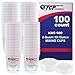 Custom Shop - Full Box Case of 100 Each - 64 Ounce Graduated Paint Mixing Cups - Cups are Calibrated with Multiple Mixing Ratios - Also Includes 12 Lids - Cups Hold 80-Ounces primary