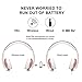 Bluetooth Headphones Over Ear, Mkay Stereo Wireless Headset with Microphone, TF Card and FM Radio for Cellphones Laptop TV (Rose Gold)