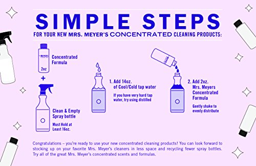 Mrs. Meyer's Tub and Tile Cleaner Concentrate Variety Pack, 1 Empty Foaming Trigger Bottle, 2 Tub and Tile Concentrate Lavender , 3 CT