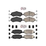 AmeriBRAKES Front Rear Ceramic Disc Brake Pads Kit