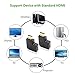 WOVTE HDMI Right Angle Port Saver Adapter Male to Female 90 Degree Vertical Flat Left Pack of 2