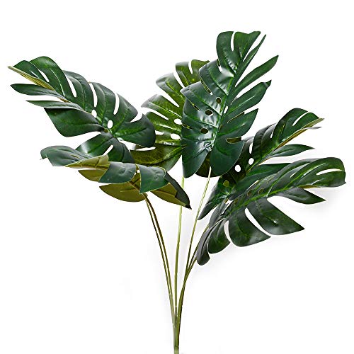 6 Pack Artificial Palm Leaves Decorations Faux Fake Palm Fronds