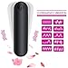 Vibrator Clitoris and G-Spot Nipple Stimulator Vibrate Massager Bullet Vibe Orgasm Vagina Dildo for Travel USB Rechargeable Portable Waterproof Vibrating Wand Adult Sex Toy (Black)