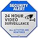 Video Surveillance Sign - Home Security Sign - Security Camera Sign - All Activities are Monitored - Rust Free 12