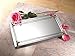 STUDIO SILVERSMITHS Mirror Tray Vanity Tray Serving Tray with Crystal Border - 9
