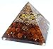 Orgone Pyramid Energy Generator Panchmukhi Rudraksha Beads Crystal Pyramid for E-Energy Protection – Healing Crystal Orgonite Pyramids for Detoxification Meditation Healing Chakra
