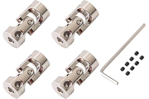 DUNSIHUI 4Pcs Universal Motor Joint Shaft Coupling 4mm to 6mm with Screws