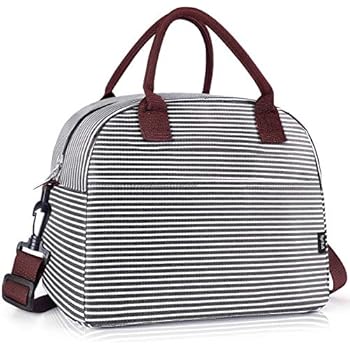 Syntus Lunch Bag for Women and Men Large Tote Insulated Lunch Box with Pockets & Detachable Shoulder Strap for Work Picnic Travel Lunch Container