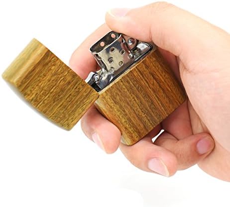 Wood Cover for Lighter,With Fragrance,One Case with Lighter is not inlcuded,Natural Sandalwood,100% Handmade,