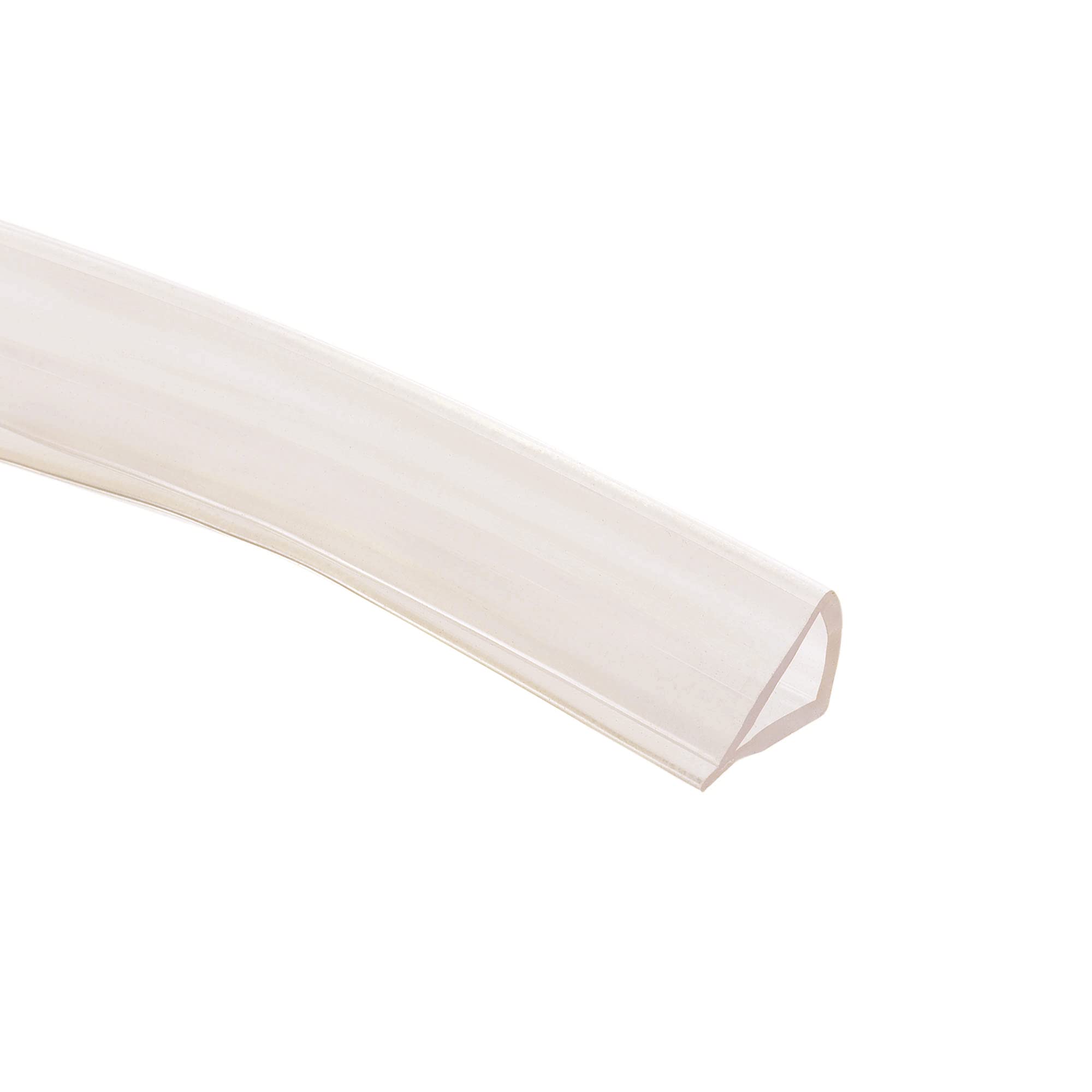 sourcing map Trim Seal, PVC U-Seal Channel Edge Protector Sheet, Fits 8-9mm Edge 1Meter/3.28Ft Length, 0.47" Height Transparent Yellow