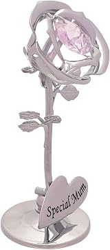 Crystocraft Special Mum Flower with Swarovski Crystals SP351 Celebration Rose view 2