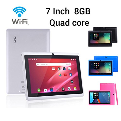 Tablet PC, 7'' Tablet Android 4.4 Quad Core HD 1080x720, Dual Camera Blue-Tooth Wi-Fi, 8GB 3D Game Supported (Black) - Thumbnail 6