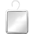 MIRRORVANA Hanging Fogless Shower Mirror for Shaving with 360° Rotatable Swivel Hook - Anti Fog and Shatterproof 6.3" x 6.3" Surface (Chrome)