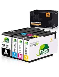 JARBO 952XL - Cartucho de tinta remanufacturado para HP 952 de alto rendimiento, 4 paquetes (1 negro, 1 cian, 1 magenta, 1 amarillo), uso en impresoras HP OfficeJet Pro 8710 8720 8730 8740 7740 8210 8216 8218 8715 8725