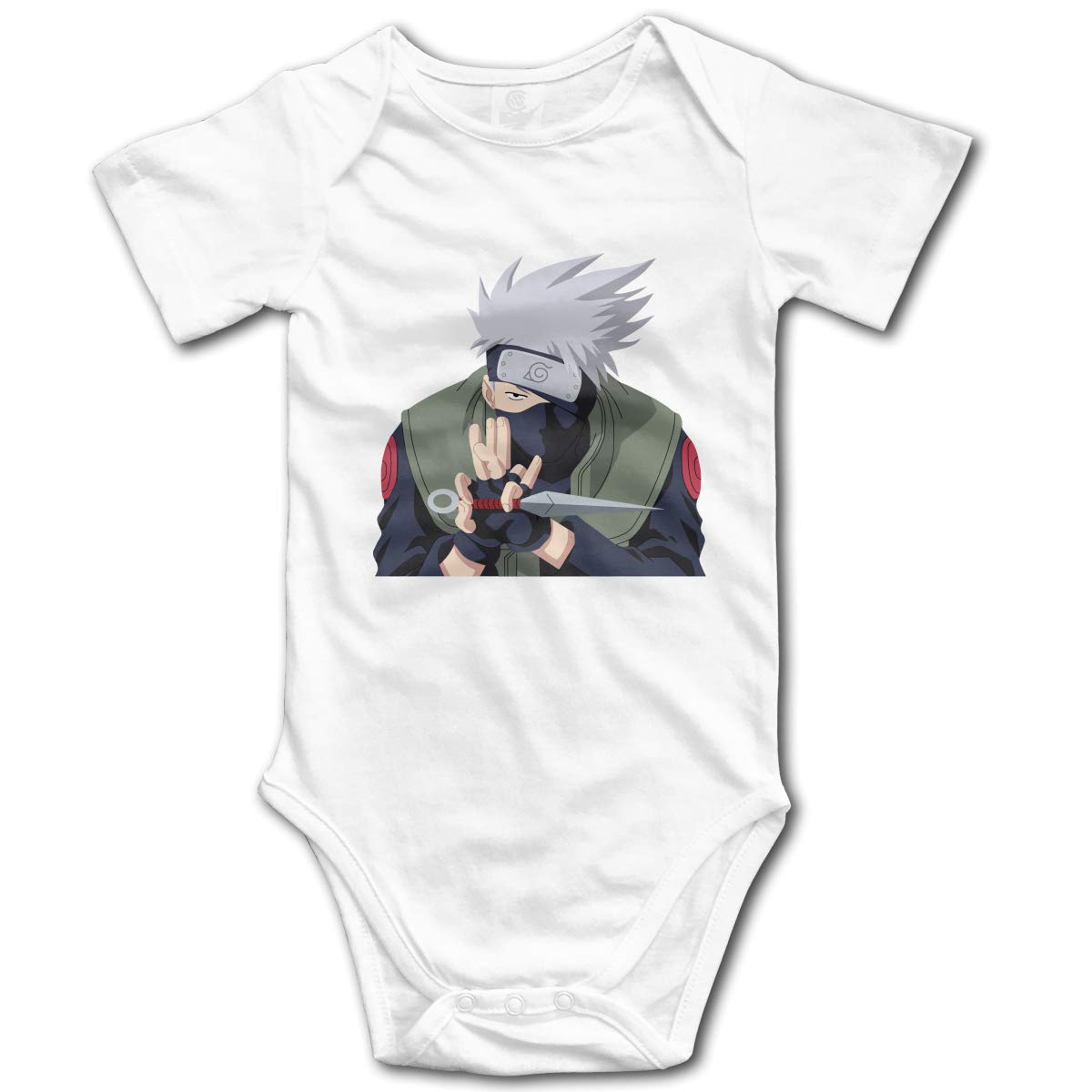 Jimdodo Boys Girls Baby Kakashi Hatake Naruto Infant Onesies Cotton Black