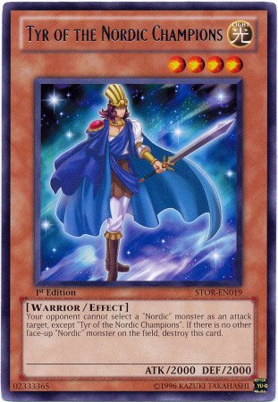 Yu-Gi-Oh! - Tyr of the Nordic Champions (STOR-EN019) - Storm of Ragnarok - 1st Edition - Rare