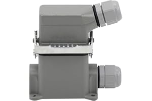 Heavy Duty Connector HDC-HE-06 6 Core Pins High Base Waterproof Industry Socket 500V 16A(Top line)(Lateral Line)