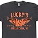 L - Cool Motorcycle T Shirt Funny Offensive Harley Biker Tshirts for Men Women Luckys Vintage Graphic Tee Sturgis Black