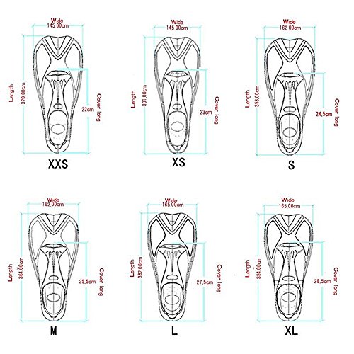 VEY Silicone Flippers fins for snorkeling diving swimming Adults/Children Blue