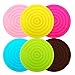 ME.FAN Silicone Coasters [6 Pack] Thickened Drink Coasters with Holder - Cup Mat - Non-Slip, Non-stick, Stay Put, Deep Tray - Prevents Furniture and Tabletop Damages