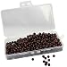 Wood Beads For Jewelry Making 500pc From Sustainable Plants 8mm, Solid Dark Brown
