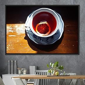 signwin Framed Canvas Wall Art Cup of Tea...