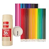 5Mayi Assorted Colors Long Drawing Pencils/Colored Pencils with Sharpener (Set of 36)