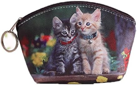 Top Cheer Cute Mini Print Cat Dog Zipper Coin Purse Wallets for Women Girls (3)