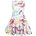 YOUNGER TREE Toddler Kids Baby Girl Cartoon Dinosaur Print Tunic Casual Princess Party Dress (Multicolor, 4-5 Years)