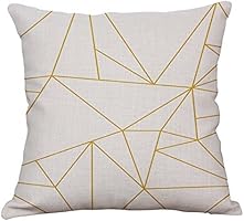 Geometric Decorative Throw Pillow Covers Cotton Linen Square Cushion Covers Outdoor Couch Sofa Home Pillow Covers 16x16 Inch