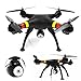 Cheerwing Syma X8W FPV Real-time 2.4Ghz 4ch 6 Axis Gyro Headless RC Quadcopter Drone with HD Camera RTF (Black)