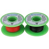 BNTECHGO 26 Gauge Silicone Wire Spool red and Black Each 100ft Flexible 26 AWG Stranded Tinned Copper Wire